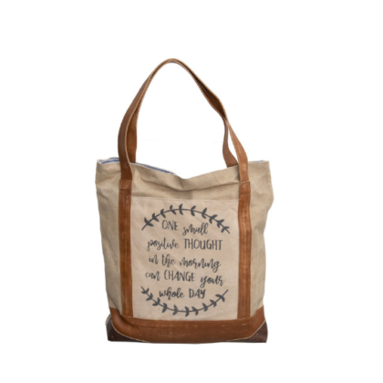 Vintage Stitch Positivity Bag
